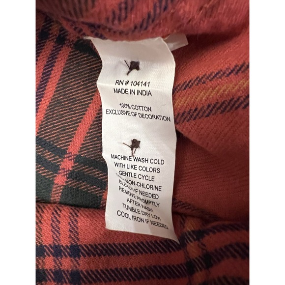 Alpine Design Midweight Flannel W AD Hike - Red Fiery Skipper Plaid Medium - Picture 10 of 11